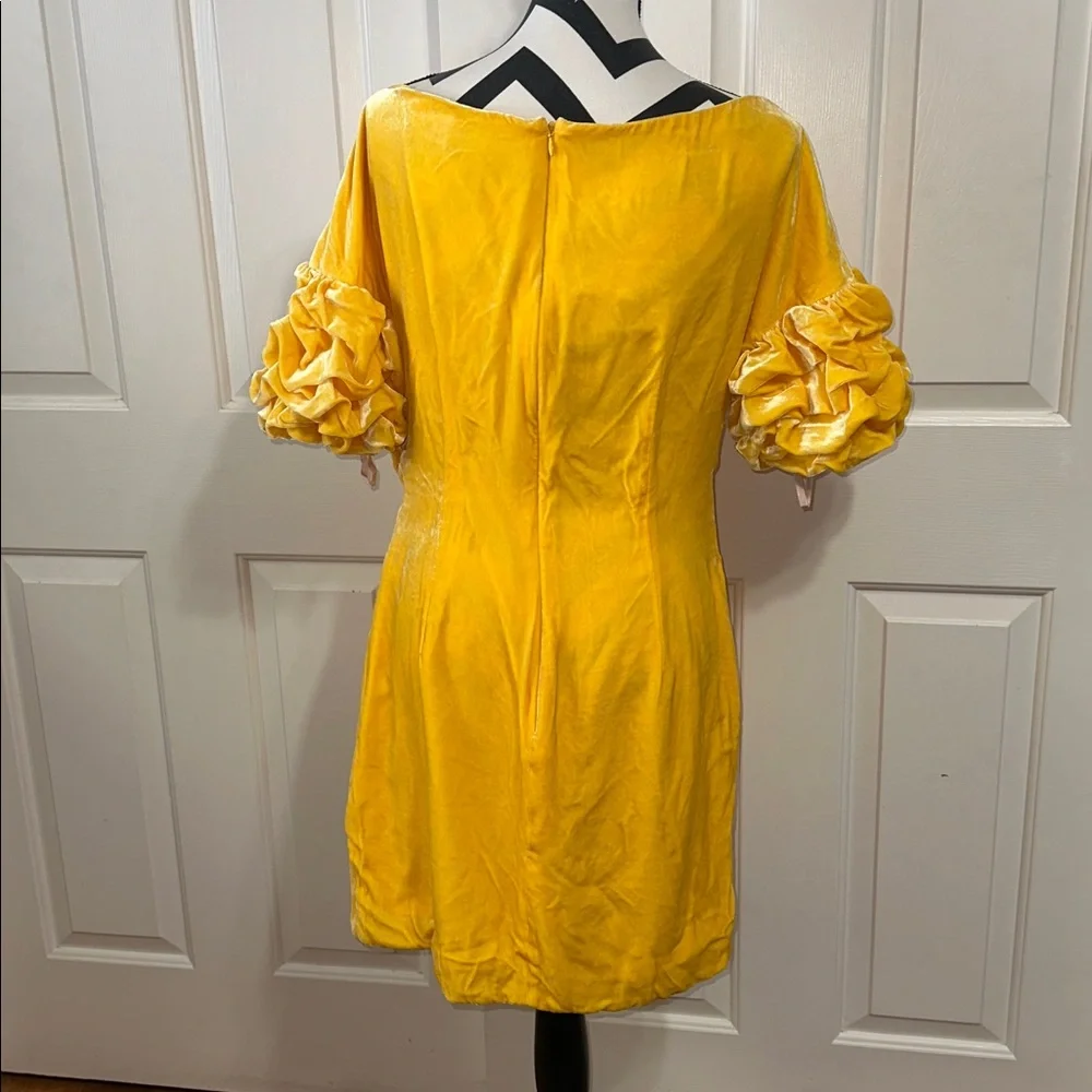 Fame & Partners X Free People Caroline Dress In Velvet Marigold